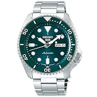 Seiko SRPD61 Men's 5 Sports SKX Sports Style Automatic Mechanical Wristwatch, Limited Edition, Green, green, Bracelet Type