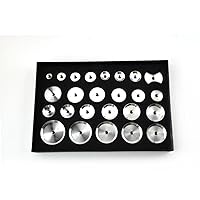 25 PCS Watch Dies, Professional Cage Tools, Watch Back Closer Tool Steel Watch Repair, for Gland Repair Tools Back Cover