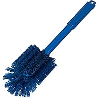 Industrial Tank Brush Pipe Brush, Drain Brush with Handle for Commercial Kitchens, Polyester, 16 Inches, Blue
