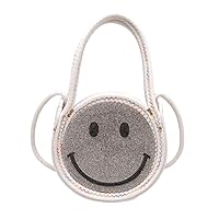 Tote Bag for Women Cotton Purses and Handbags Smile Top Handle Satchel Bag Hand-Woven Crossbody Shoulder Handbag