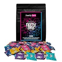 Family Pack Ultra Thin, Dotted,1500 Dots, Extra Time, Ribbed, Lubricated, Contoured Condom - 1000 Count