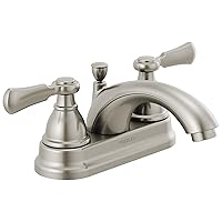 Peerless P2465LF-BN Elmhurst Two-Handle Bath Faucet Centerset, Brushed Nickel