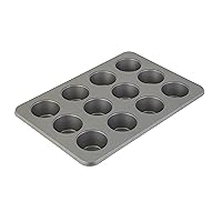 KitchenAid 12-Cup Nonstick Aluminized Steel Muffin Pan, Contour Silver