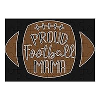 Proud Football Mama Wooden Puzzles Adult Educational Picture Puzzle Creative Gifts Home Decoration