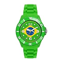 Ice-Watch Big Quartz Watch with Green Dial Analogue Display and Green Silicone Strap WO.BR.B.S.12