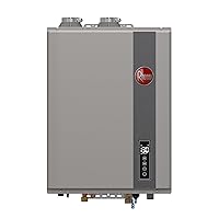 Rheem RTGH-95DVELN-3 Super High Efficiency Condensing Indoor Tankless Natural Gas Water Heater, 9.5 GPM, Built in WiFi