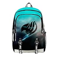 Anime Fairy Tail Backpack Natsu Dragneel Laptop School Bag Bookbag 5