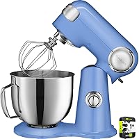Cuisinart SM-50BL 5.5-Quart Stand Mixer Blue Bundle with 1 YR CPS Enhanced Protection Pack