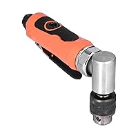 Air Drill Right Angle Powerful Pneumatic Drill 1/4 Angle 0.6-0.8MPA 1500RPM with Wrench for Narrow Space for Furniture (American)