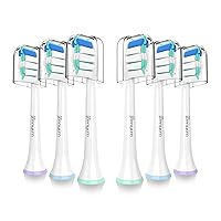 Replacement Heads for Philips Sonicare - Replacement Brush Head Compatible with Sonicare Electric Toothbrush – Not Too Hard or Soft - Awesome Design from Senyum - 8 Packs