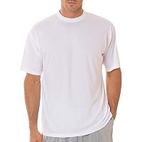 Men's Cool & Dry Interlock T-Shirt, White, Medium. (Pack of 10)