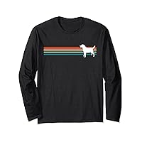 Labrador 70s Lines - Labrador Dog Lover Long Sleeve T-Shirt