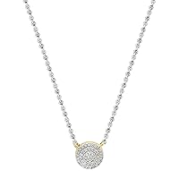 Dazzlingrock Collection Round Diamond Flower Cluster Ladies Pendant, 14K Gold
