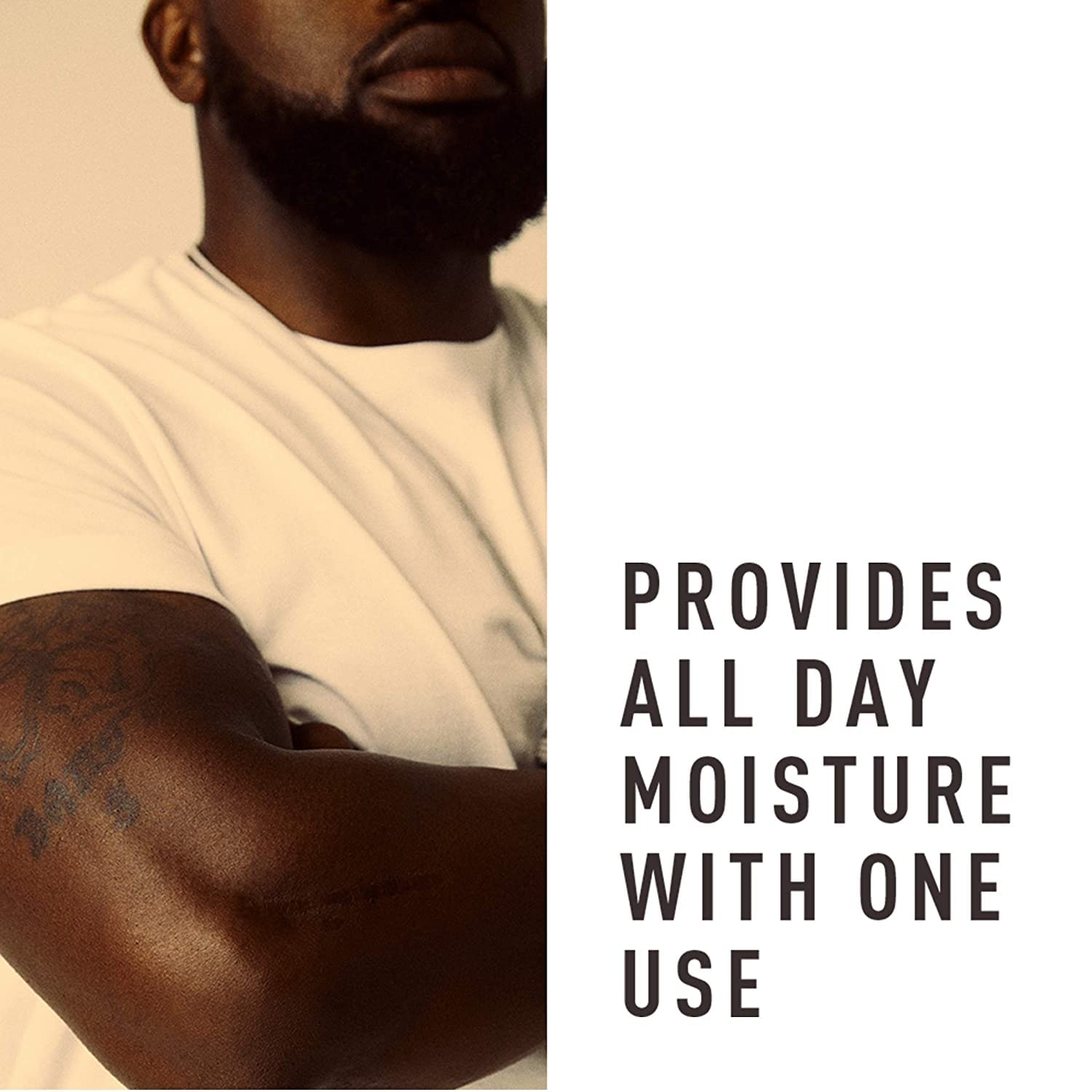 Bevel All Day Body Lotion for Men with Shea Butter and Argan Oil, Lightweight Formula Softens and Smoothes Skin, 16 Oz