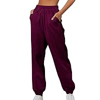 High Waisted Workout Athletic Bottom Pants Women's Sweatpants Baggy Trousers Casual Joggers with Pockets