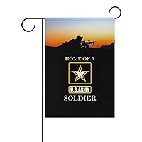 US military Army Soldier House Flag Armed Forces Rangers Official Licensed United State American Military Veteran Retire Decorative Gift Large Home Garden Double Sided Banner 13