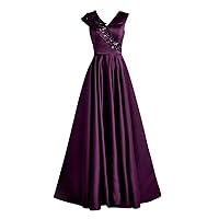 Women’s V-Neck Floor Length Sequin Appliques Formal Evening Dress