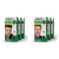 Shampoo-In Color (Formerly Original Formula) & Shampoo-In Color (Formerly Original Formula), Mens Hair Color with Keratin and Vitamin E for Stronger Hair - Dark Brown, H-45, Pack of 3