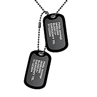 Custom4U Personalized Dog Tags Necklace for Men Dad Stainless Steel Custom Text Army Military Dog Tag Heart/Coin Pendant with Silencer Memory Chain Jewelry Gift for Men Women Father Husband Son