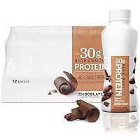 Nutrition Protein Shakes - Pack of 12 | 30g Protein, Low Sugar, Lactose-Free | Delicious Vanilla, Chocolate, Salted Caramel, and Strawberry Flavors 11.5 fl., oz. (In KozyHome Packaging) (Chocolate)