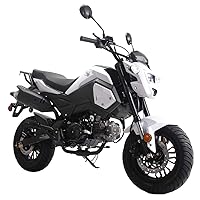 X-PRO 125cc Vader Adult Motorcycle Gas Motorcycle Dirt Motorcycle Street Bike Motorcycle Bike(White)