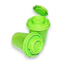 Tupperware Salt and Pepper Shakers 2 Ounce Midgets Lime Green