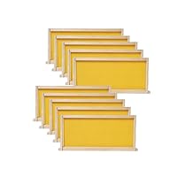 10-Pack Waxed Foundation with Complete Unassembled Commercial Frames, 6-1/4-Inch (Yellow)