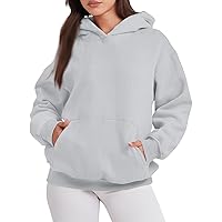 2023 Fall Winter Women Oversize Hoodies Long Sleeve Loose Warm Hooded Sweatshirt Top with Pockets