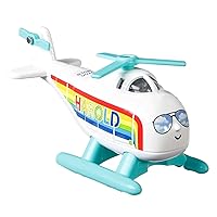 Thomas & Friends Fisher-Price GYV67 Rainbow Harold Push-Along Toy Helicopter for Preschool Kids Ages 3 Years and Up, Multicolor, 4.0 cm*4.0 cm*8.5 cm