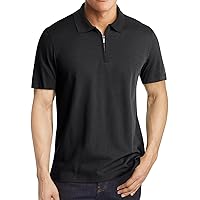 Golf Shirts for Men Zipper Polo Shirt Short Sleeve T Shirt Classic Fit Shirts Summer Solid Color Basic Tee Tops