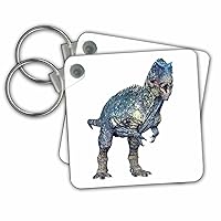 3dRose Key Chains A gigantosaurus dinosaur standing and looking forward (kc-370637-1)