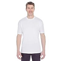Men's Cool & Dry Interlock T-Shirt, White, XX-Large. (Pack of 5)