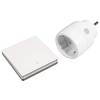 MC POWER - Wireless Switch Set | Kinetic | Socket + Wall Button, Max. 2,000 W