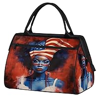 Travel Duffel Bag, America Girl Sports Tote Gym Bag,Overnight Weekender Bags Carry on Bag for Women Men, Airlines Approved Personal Item Travel Bag for Labor and Delivery