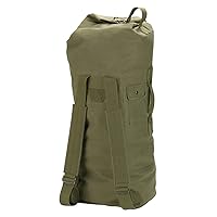 Olive Drab GI Style Double Strap Duffle Bag