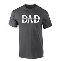 Thoughtful Inspirational Father's Day Provider Protector Leader Mens Heather Grey Short Sleeve T-Shirt