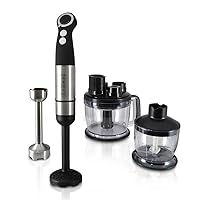 NutriChef Heavy Duty Food Processor and Immersion Blender, Stainless Steel with Attachments NutriChef Heavy Duty Food Processor and Immersion Blender, Stainless Steel with Attachments