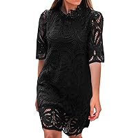 Women's Floral Lace Bodycon Ladies Party Evening Cocktail Club Mini Pencil Dress Evening Dresses for Fall