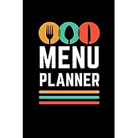 Menu Planner: Modern Black Orange Yellow Teal Theme / 6x9 Weekly Meal Planning Notebook / With Grocery List Organizer / Track - Plan Breakfast Lunch ... of Blank Templates / Gift for Meal Prepping