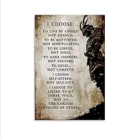 KOLEV Miyamoto Musashi Inspirational Quote Poster, I Choose Self-respect over Self-pity. Office Motivation Canvas Poster Bedroom Decor Office Room Decor Gift Unframe-style 16x24inch(40x60cm)