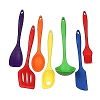 Chef Craft Premium Silicone Kitchen Tool and Utensil Set, 7 Piece, Assorted