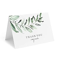 Bliss Collections Thank You Cards with Envelopes, Rustic Greenery, All-Occasion Thank You Cards for Weddings, Bridal Showers, Baby Showers, Birthdays, Parties and Special Events, 4