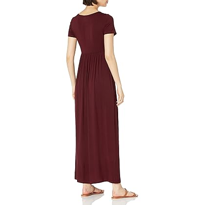 Daily Ritual Women's Jersey Short-Sleeve Empire-Waist Maxi Dress