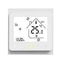 Smart Thermostat, 3.0 Smart Thermostat 5A Weekly Programmable Temperature Controller APP Control Voice Control Compatible with Alexa/Google Home for Water Floor H