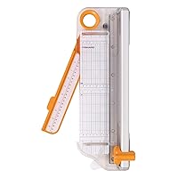 Fiskars Rotary Bypass Paper Trimmer, White/Orange