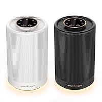 2 Pack Air Purifiers for Small Room-Jafanda H13 True HEPA Filter Air Filters for Home Remove 99.97% Allergies Dander Dust Smoke Pollen Pets Hair, Black and White