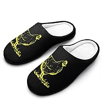 Chicken Men's Home Slippers Warm House Shoes Anti-Skid Rubber Sole for Home Spa Travel