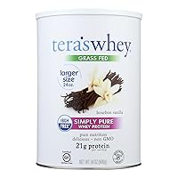 Simply tera's Pure whey Protein Powder, Family Size Bourbon Vanilla Flavor (Package May Vary)