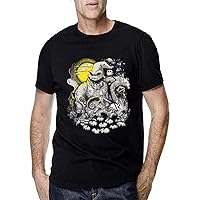 Nightmare Before Christmas all Characters for Men T Shirt (2X-Large, Black)