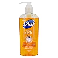 Dial Oil Free Acne Control Face Wash 7.5 fl oz (Pack of 3)